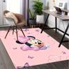 Office Rug Minnie Mouse, Butterflies Theme 3D Printed Anti-Slip Rug-Machine Washable for Living Room