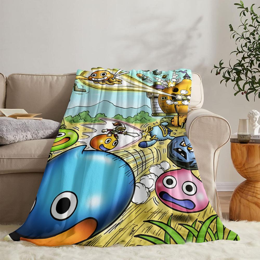 GUOYU Blanket DDragon Quest Slimes Throw Soft Flannel Throw Summer Blanket Lightweight Cozy Nap Blanket for Sofa Bed Travel
