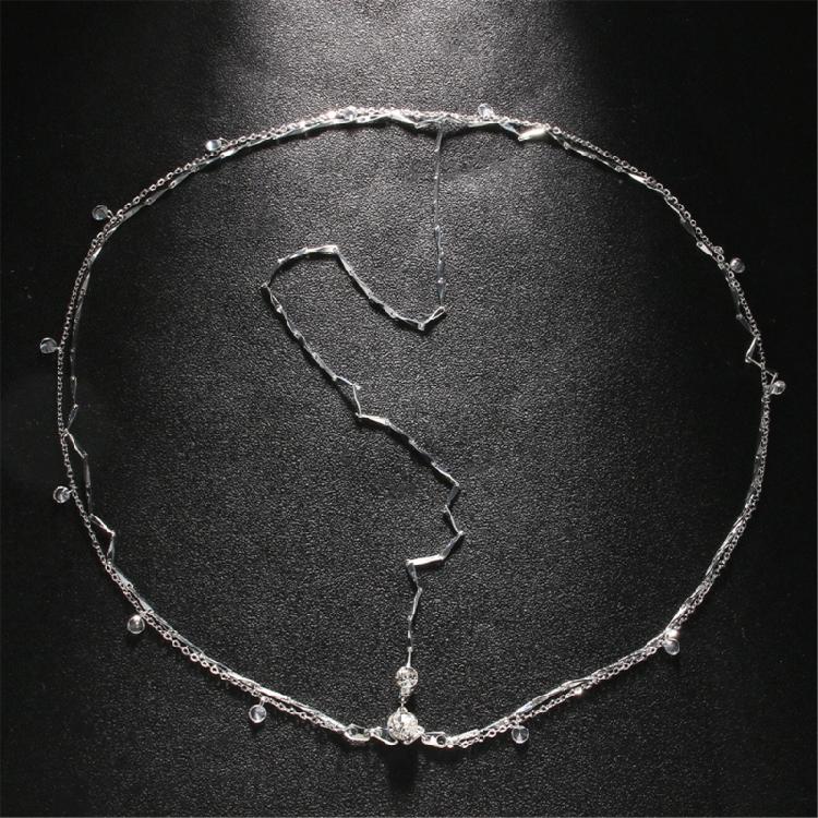 Fashion Bridal Wedding Ornament Elegant Forehead Chain Indian Rhinestone Jewelry