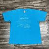 Vintage 90er Jahre Atlantis U-Boote Single Stitch Grafik-T-Shirt Blau Größe VTG