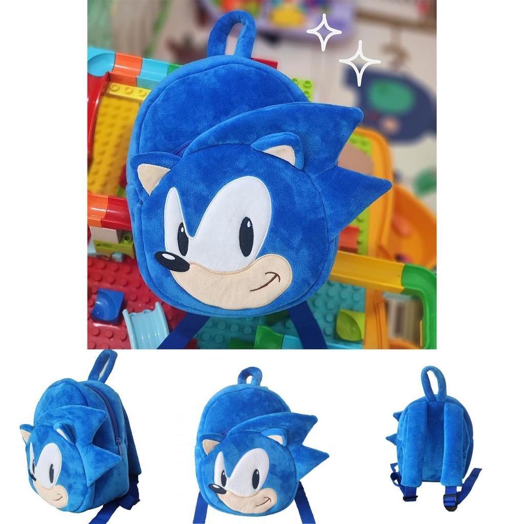 Sonic Plüsch Schultasche Bunter und Modischer Rucksack für Kleinkinder und Kinder