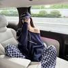 Women's Oversized One-Shoulder American Street Style Hoodie for Spring/Autumn
