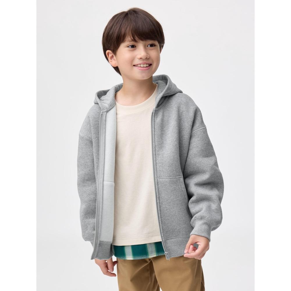 Gu By Uniqlo Kids Heavyweight Sweat Full Zip Hoodie  Unisex 