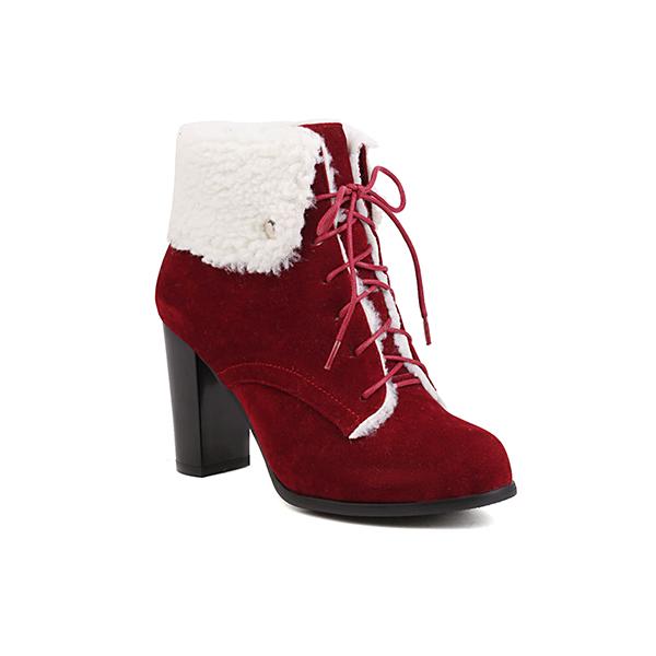 Botins femininos marrom preto salto alto pequeno tamanho grande 47