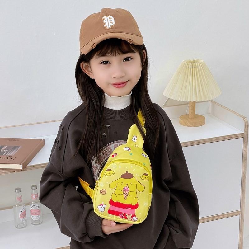 Hello Kitty Kuromi Melody Pattern Kids Chest Bag With Polyester Material And Breathable Design For Daily Use In Kindergarten