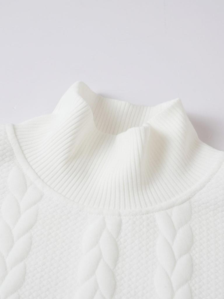 European Men's High Collar Jacquard Sweater - Solid Color, Autumn/Winter Fashion