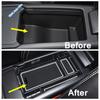 Car Armrest Box Storage Container Organizer Coin Tray Holder Decor Plastic For VOLVO XC40 2018 - 2024 Black Interior Accessories