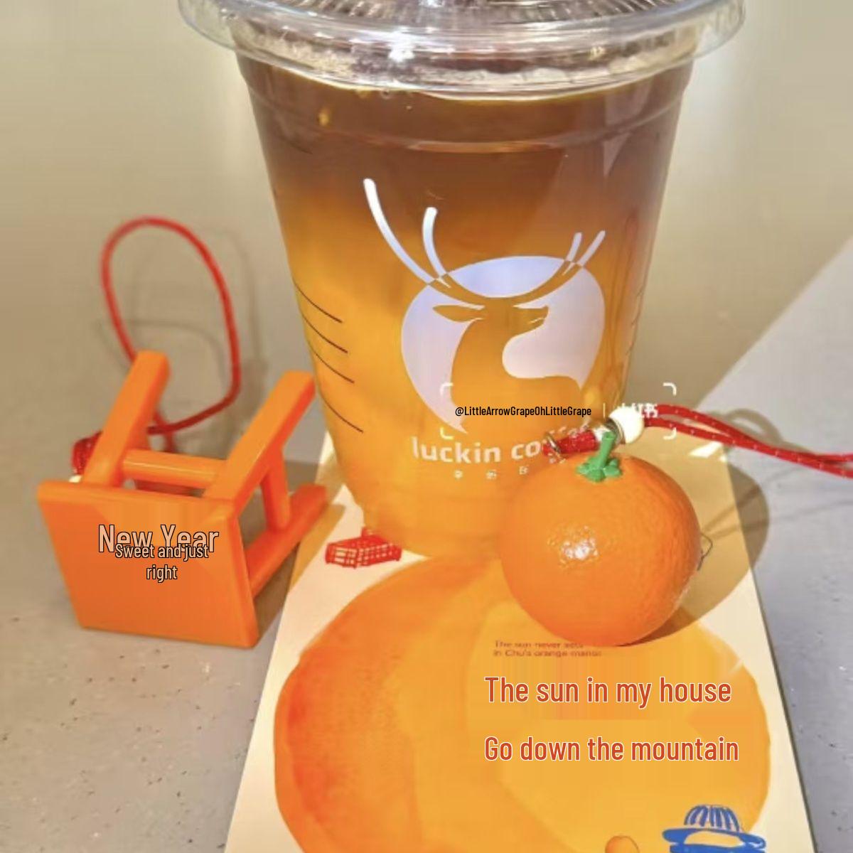 New Year Luckin Cheju Orange Charm - Good Luck Backpack Keychain Keychain
