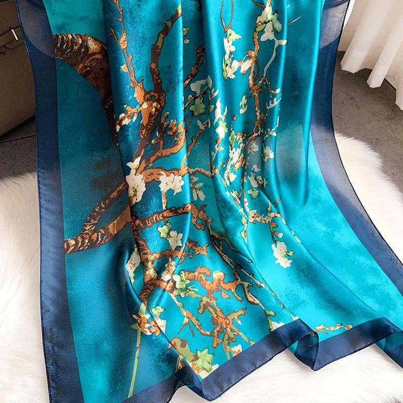 

Весенний шарф Женский роскошный дизайн Полиэстеровый материал Гладкий шарф Мягкая шаль Пляж