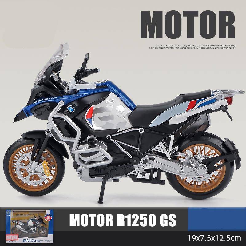 1/12 Scale R1250 GS Diecast Motorcycle Model Toy with Sound and Light for Kids Toddler Boys Girls Gift Collection