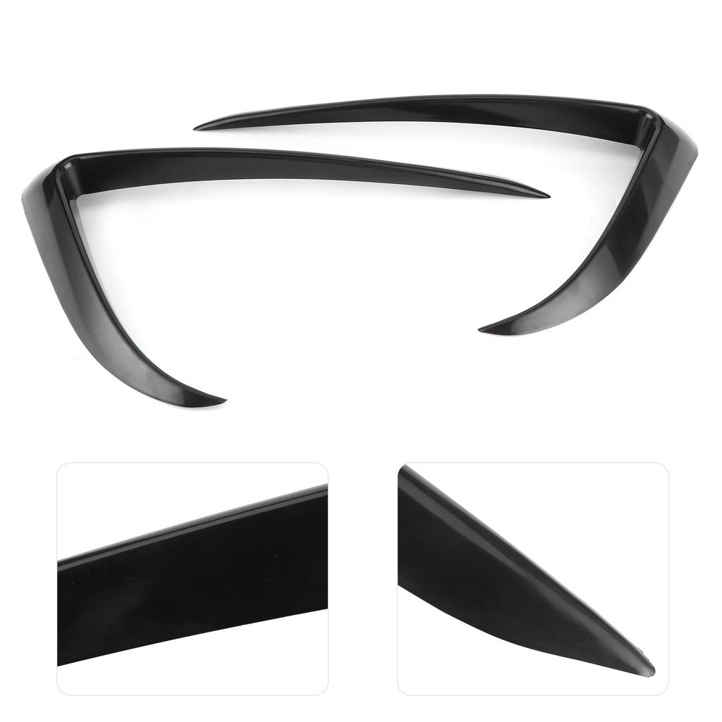 Front Foglight Eyebrow Eyelids Cover Trim Auto Car Accessories Fit for Tesla Model 3Black