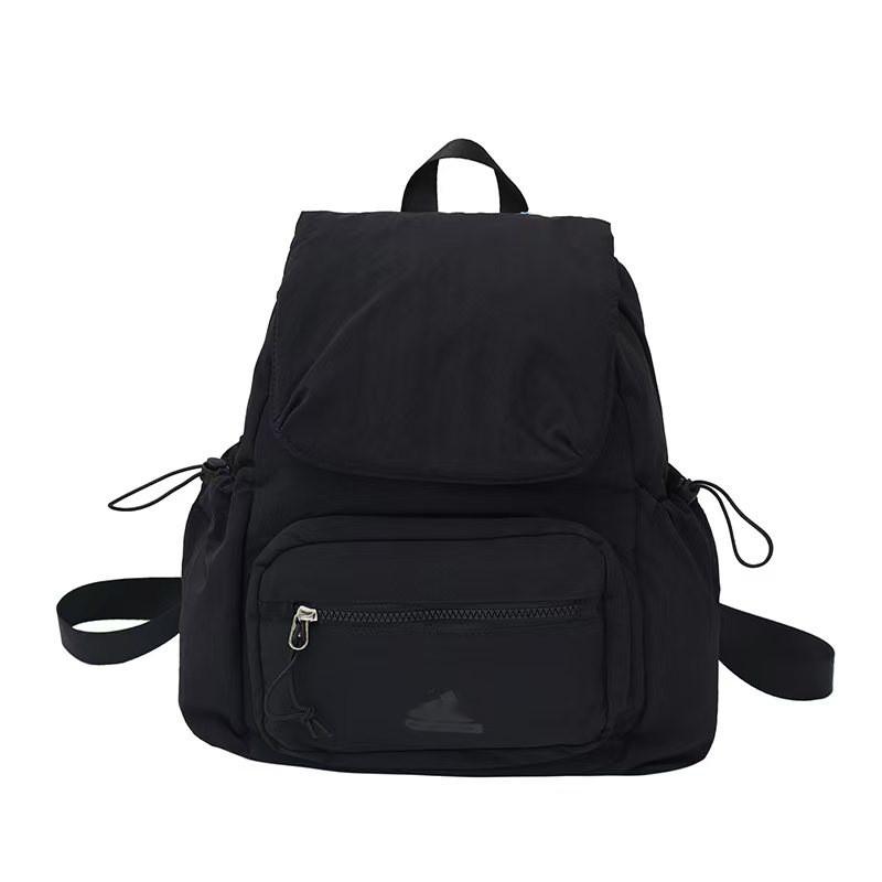 Color Solid Unisex Backpack With Laptop Pocket For Student Commuter Schoolbag