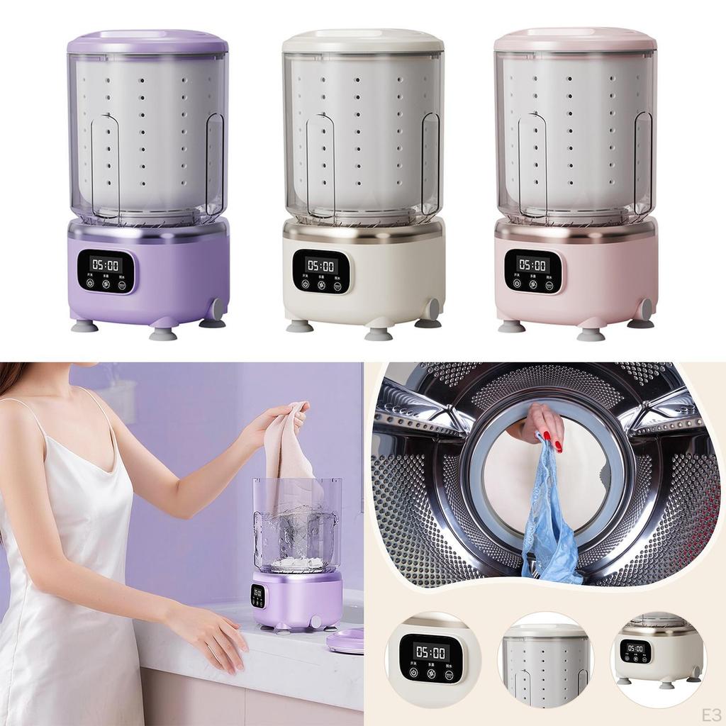 Underwear Washing Machine Automatic Portable for Camping Apartment Purple