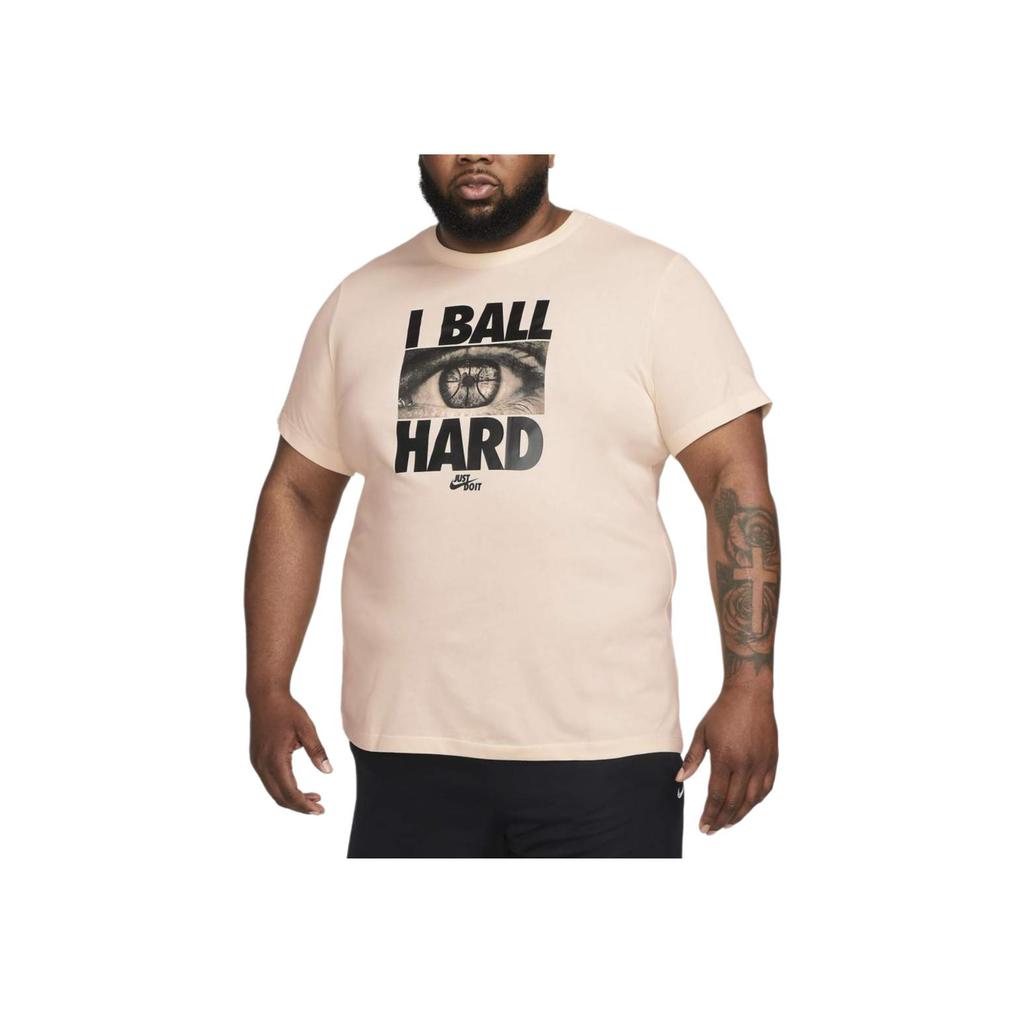 Nike Just Do It Dri-Fit T-shirt Peach/Black Men Streetwear FJ2348-838