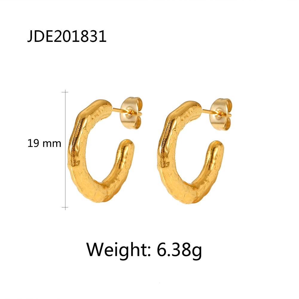 Simple Gold Hoop Earrings Minimalist Elegant Hypoallergenic Non-Tarnish Earrings for Women