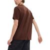 Coach Solid Color Logo Embroidered Round Neck Pullover Short Sleeve T-Shirt Unisex Tops Brown CL685-BRN