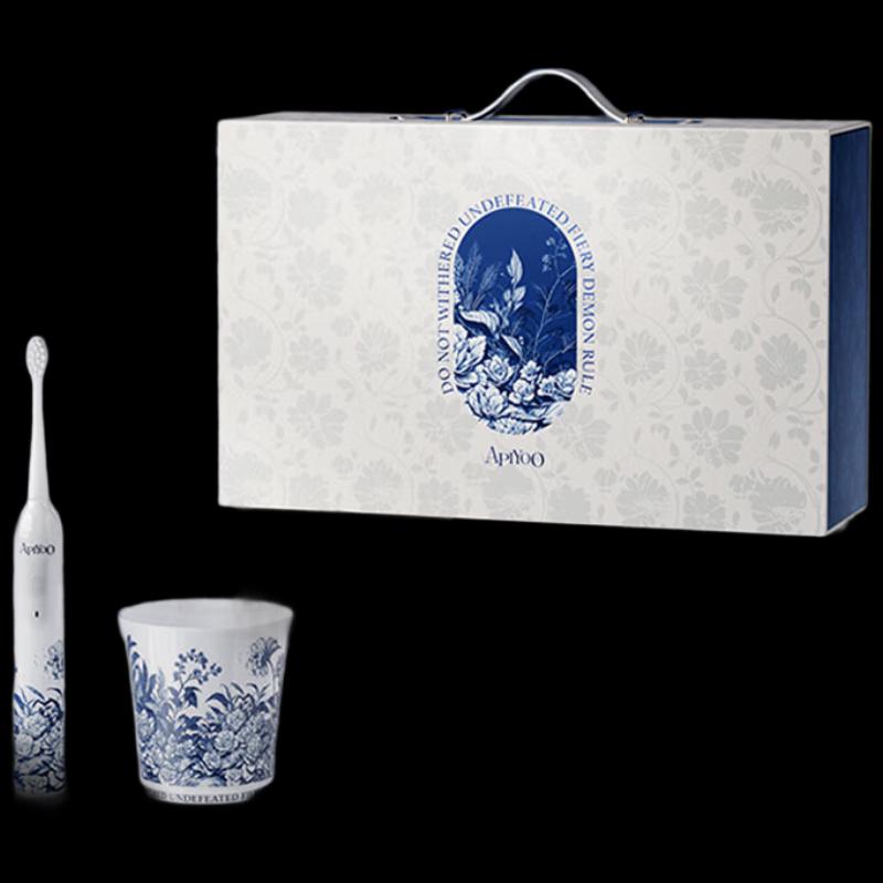 

ApiYoo T19 Smart Sonic Electric Toothbrush - Blue & White Porcelain Gift Set