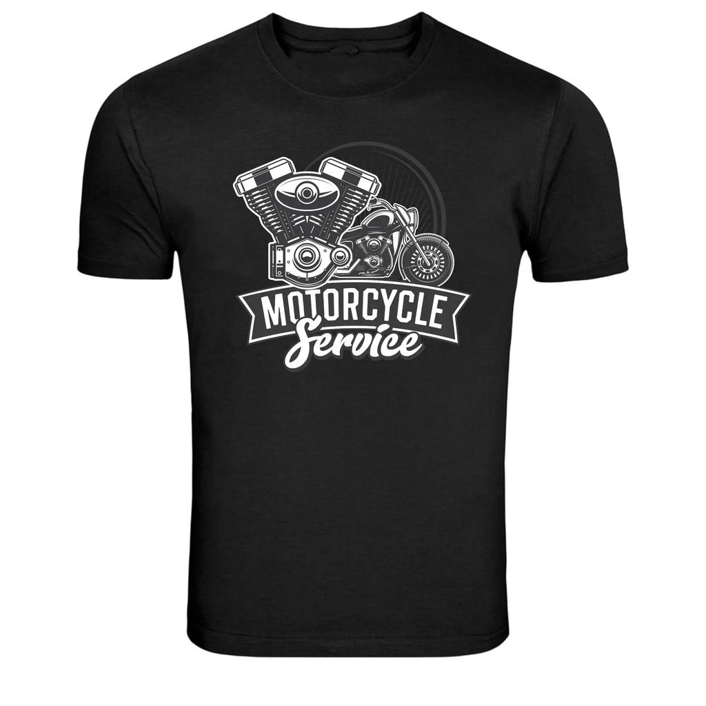 Motorcycle Engine Service Mechanic Garage Graphic T Shirt