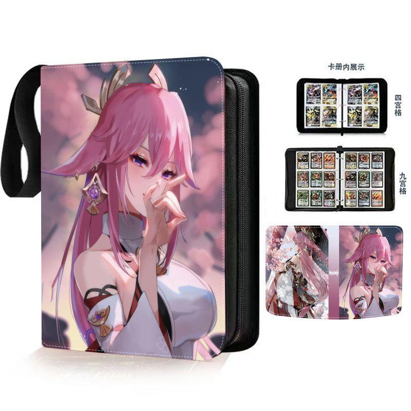 400900 Pcs Card Album Book Anime Genshin Impact Collection Card Zipper Game Cards Sunny Starscout Binder Holder Kids Gifts Toys