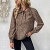 YYFS Women's Fashion Casual Leopard Print Long Sleeve Blouses & Shirts