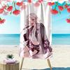 Rose Print Beach Towel, Large Soft Quick Dry Towel for Beach Camping Swimming