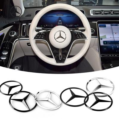 2025 Hot For Benz 52/58mm ABS Emblem Car Steering Wheel Cover Logo Sticker for Mercedes Benz W203 W206 W212 W167 W166 W247 C E G