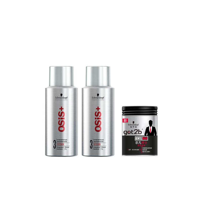 Schwarzkopf Silver Collagen Лак для волос Стайлинг /+ Серебряный клей 100 мл*2 + экстраординарный воск для волос 100 г серебряный