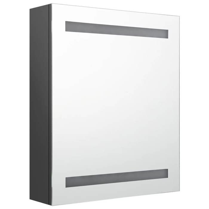 VidaXL LED Mirror Bathroom Cabinet Grey 50x14x60 Cm 326482