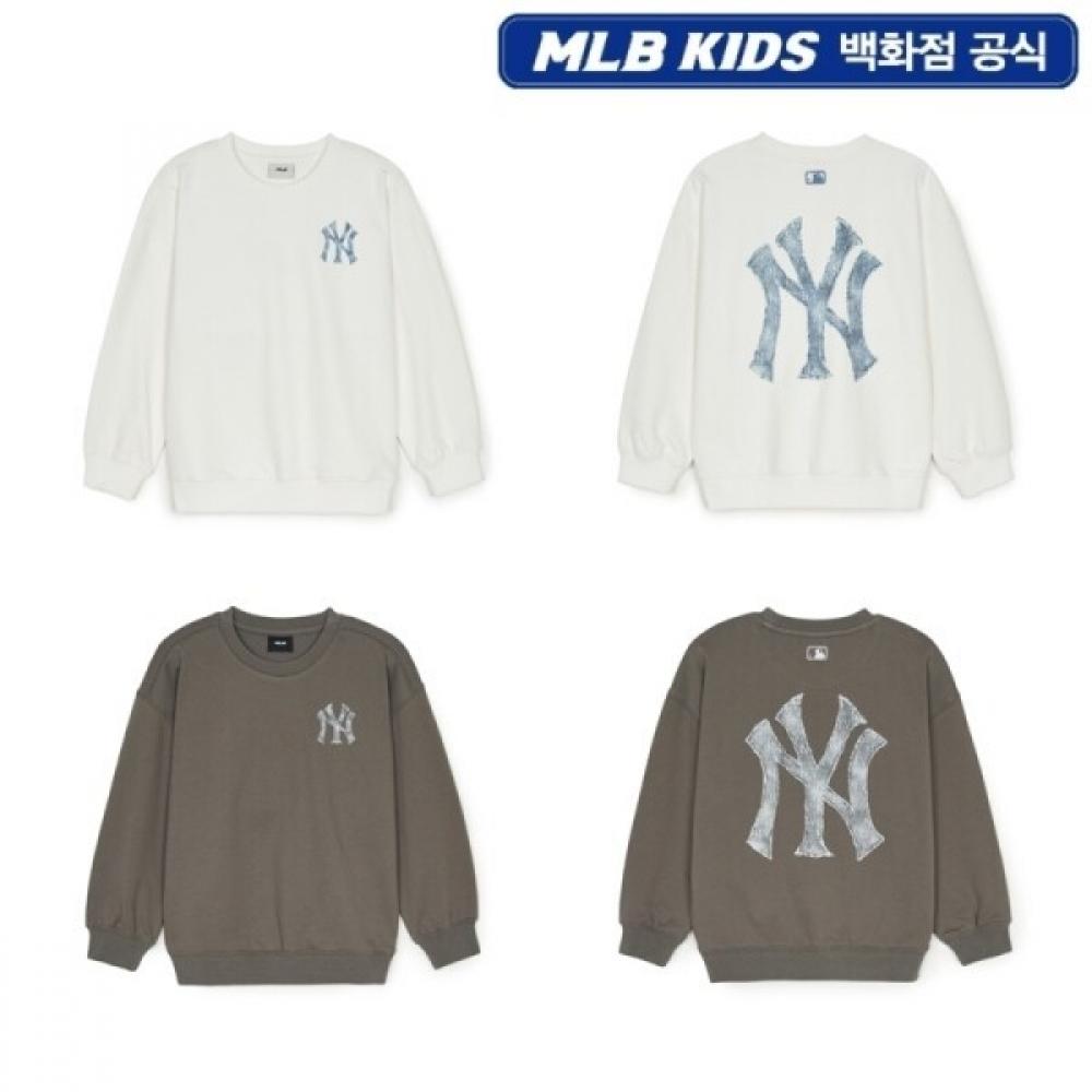 

Mlb Kids Denim Artwork Big Logo Sweatshirt Ivory/110