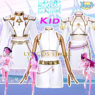 Special Offer K-Pop Demon Hunters Zoey Rumi Mira Cosplay Costume White Uniform Suit Halloween Party Outfits for Woman