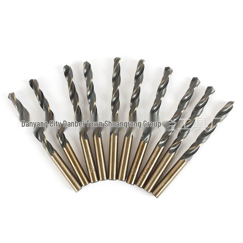 Black & Yellow Extended Straight Shank Twist Drill Bit for Metal & Stainless Steel