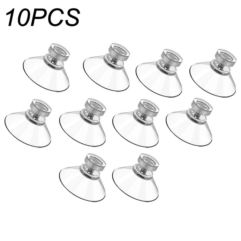 10 peças de ventosas transparentes, suporte de ventosa de PVC, ventosas de plástico com parafusos para banheiros, cozinhas, escritórios
