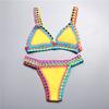 Micro Bikini Women Swimwear Halter Patchwork Bathing Suit Swimsuit Thong Bikini Beach Wear