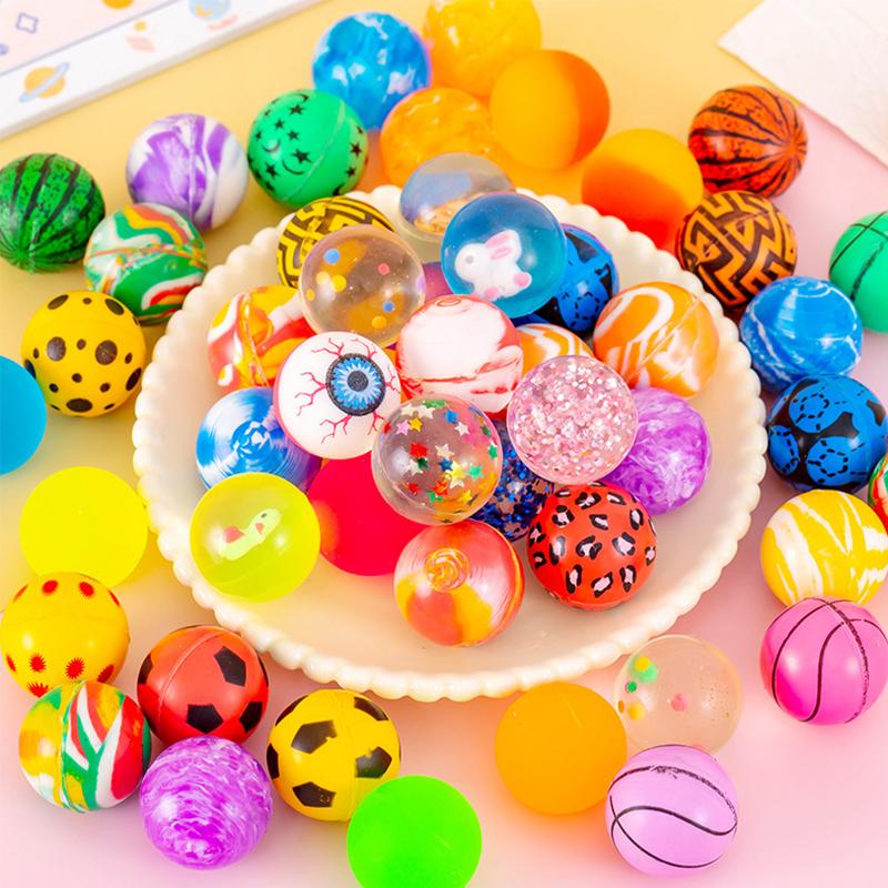 10Pcs Mini Bouncy Ball Birthday Party Favors Gifts For Guests Rubber Bouncing Ball Pinata Goody Bag Fillers Prizes Carnival Gift