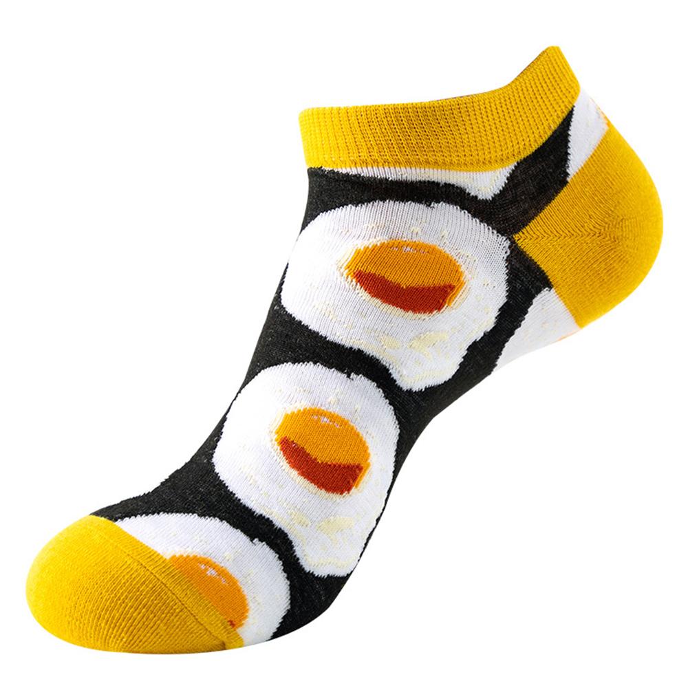 Fashion Funny Men's Hip Hop Harajuku Cartoon Cotton  Fruit Animal Beer Food Happy Casual Business Short Socks Gift Dropship