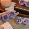 Silver Needle Resin Flower Fashion Simple Pendant Earrings Fresh and Sweet Niche Earrings Light Luxury High-end Earrings Women