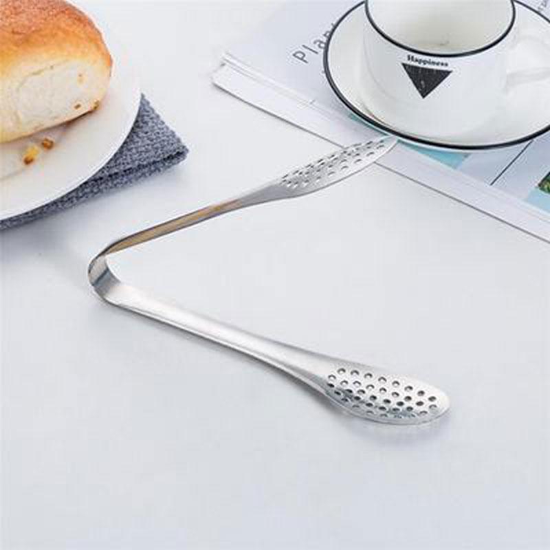 Stainless Steel Food Tongs BBQ Kitchen Cooking Food Serving Buffet Utensil Clip