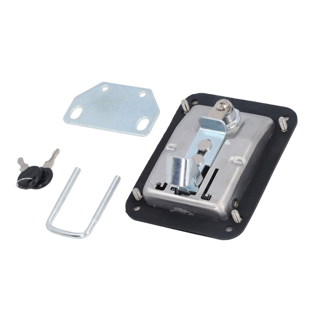 Truck Paddle Lock 5.5in Long 4.3in Wide Ergonomic Electroplated Stainless Steel Truck Tool Box Lock 