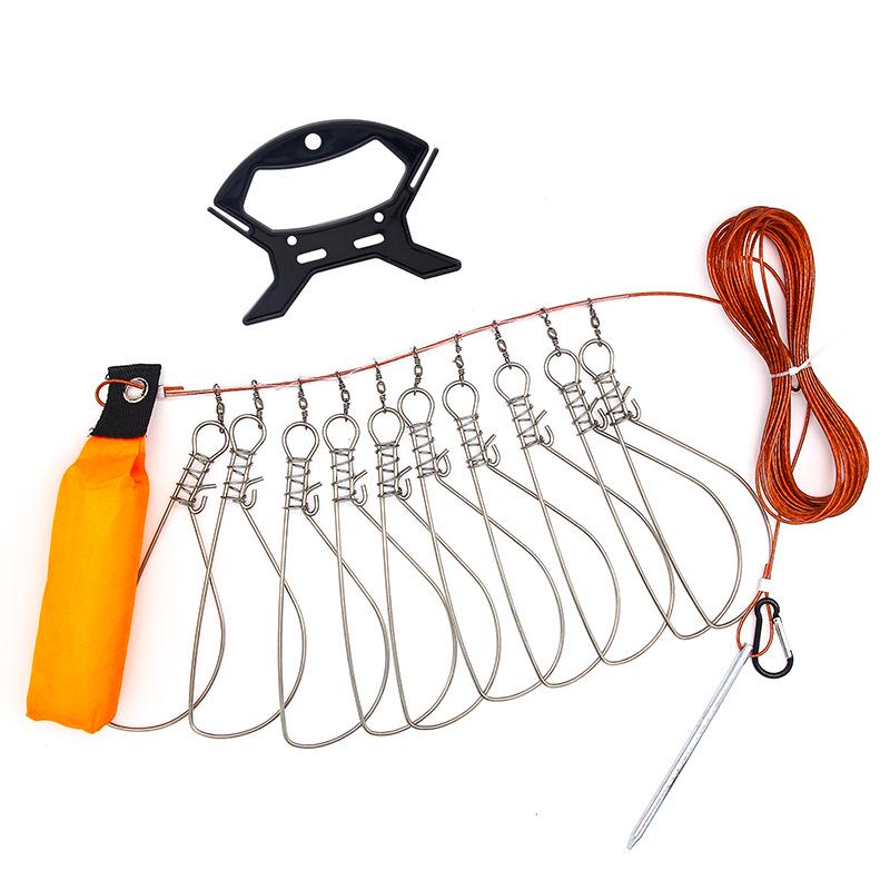Stainless Steel Fish Lock: 5-Buckle Simple Pack or 10-Buckle Deluxe Pack