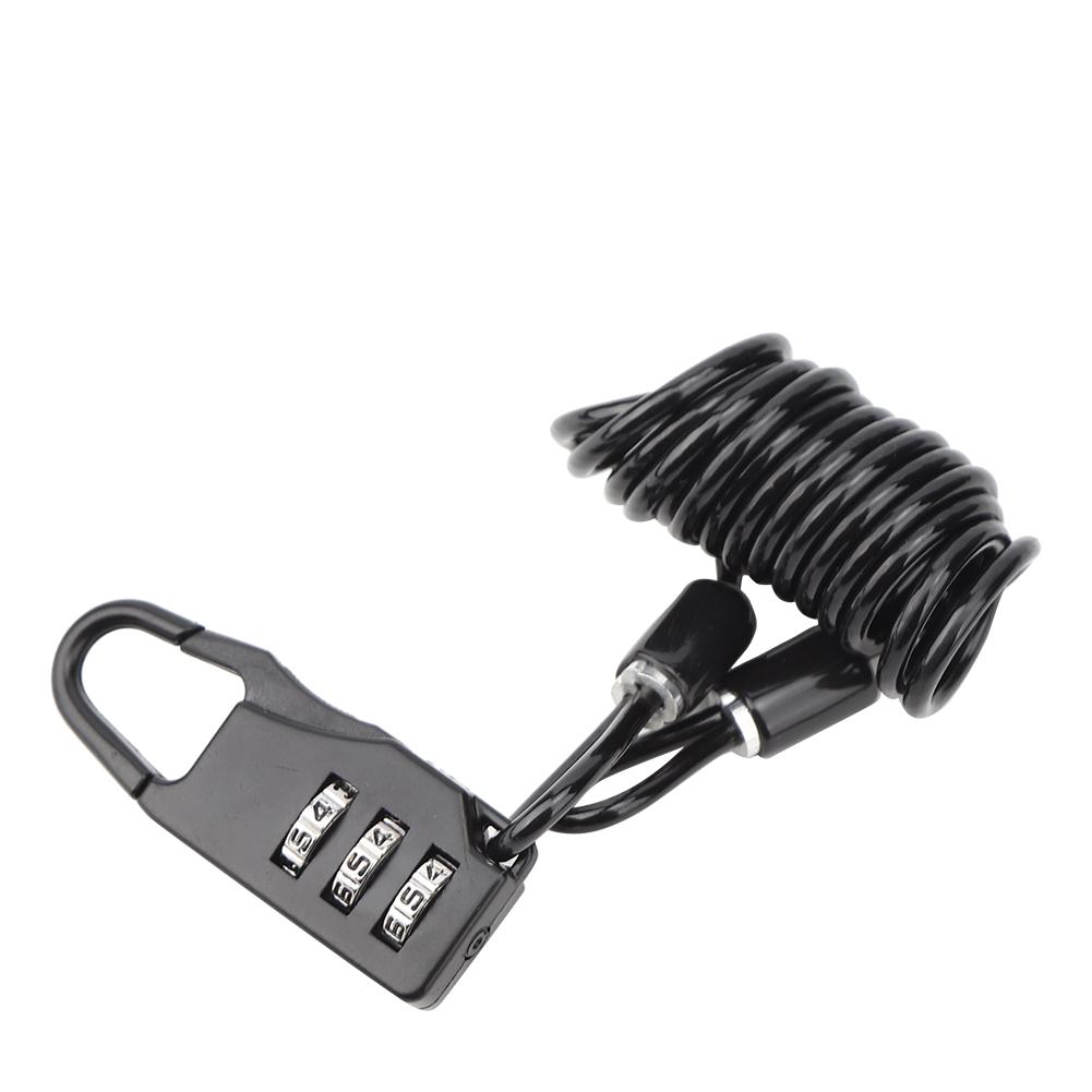 Mountain Bike Helmet Portable Motorcycle Bicycle Steel Wire Three Digit Password Lock