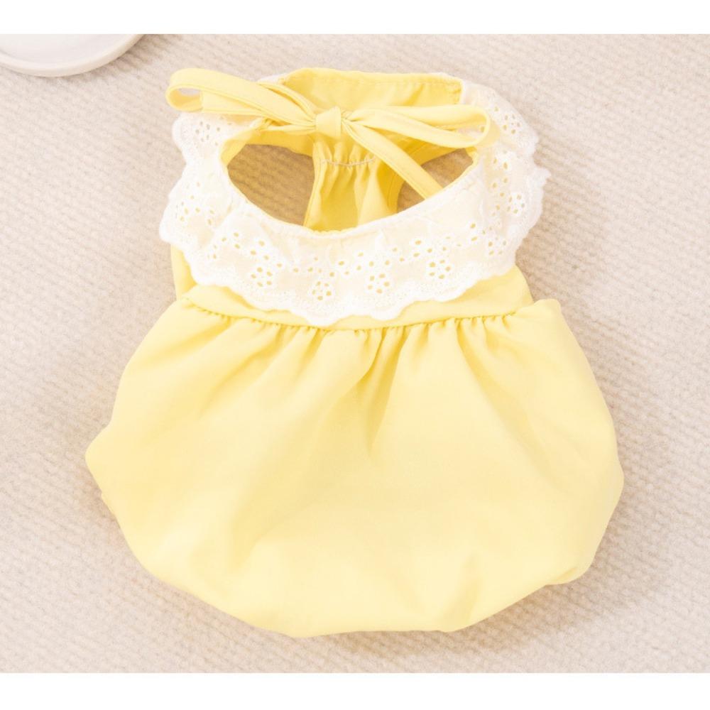 Thin Cat Lace Skirt Solid Color Cat Dog Costume Cute Cat Princess Dress