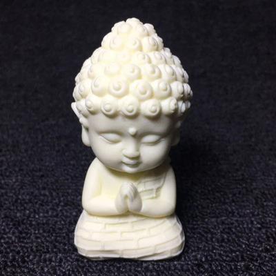 Q Version Lotus Tathagata Buddha Geschnitzte Buddha-Statue Niedliche Charaktermodell Heim Desktop Dekoration Zubehör Geschenk Statue