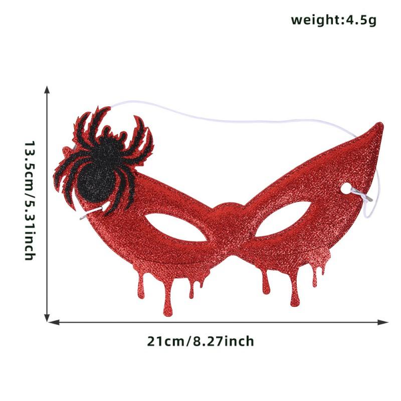 Halloween Half Face Mask Bat Skull Spider Demon Eye Cover Costume Accessory Party Decoration