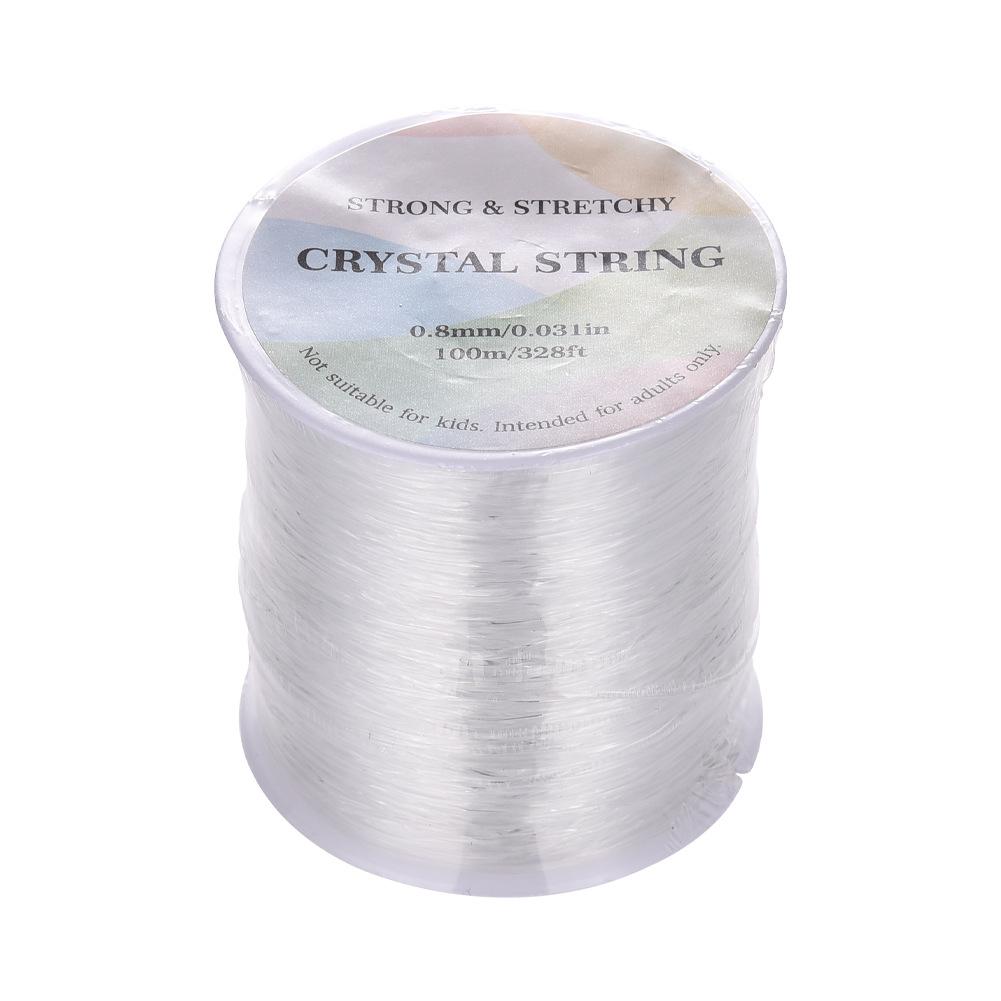 

0.8mm Transparent Elastic Cord for DIY Beaded Bracelets