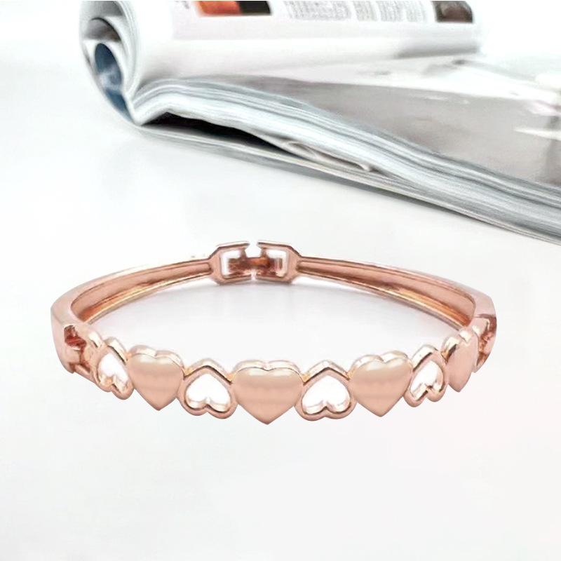 Heart to Heart Bracelet Women s Minimalist Ins Hollow Heart Bracelet Accessories One Size(16-22CM)
