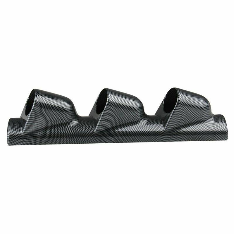 Universal 52mm Car Gauge Pod Universal Black/Carbon Three Hole Car Meters Holder A-Pillar Pod Triple Gauge Holder