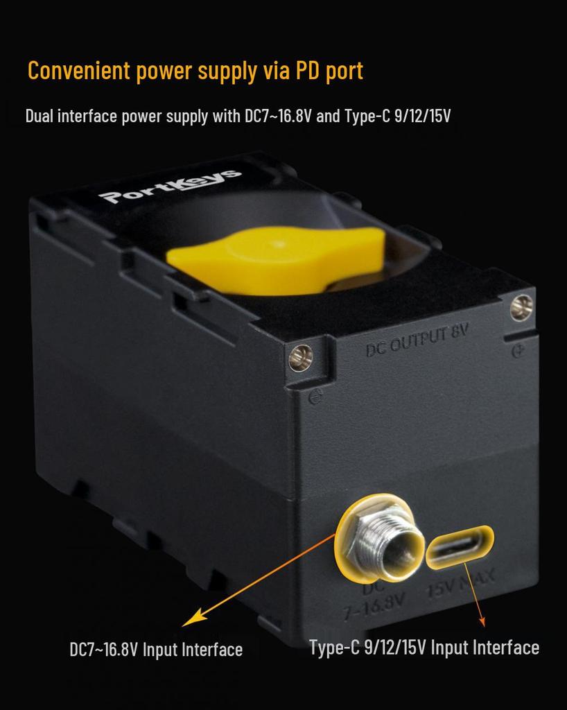 Aike BD1 Dual-Sided Dummy Battery NPF System with Switchable Monitor Power Supply and Mount