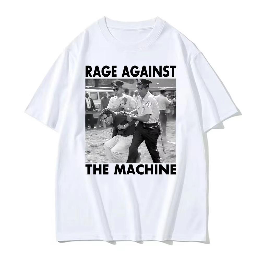 Bernie Sanders Funny Meme Tshirts Rage Against The Machine Graphics T Shirt Men Women Vintage High Street Short Sleeve Top