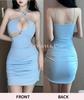 Coco and Yuka Sexy Mini Dress with Open Perfect for and and Accentuates the Stylish and Casual Size Neckline, Hostesses, Parties, Clubs, More.