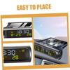 Solar Powered Car Clock Thermometer Digital Dashboard Clock with Temperature Display Date for Vehicles Essential Car Accessory for Accurate Readings